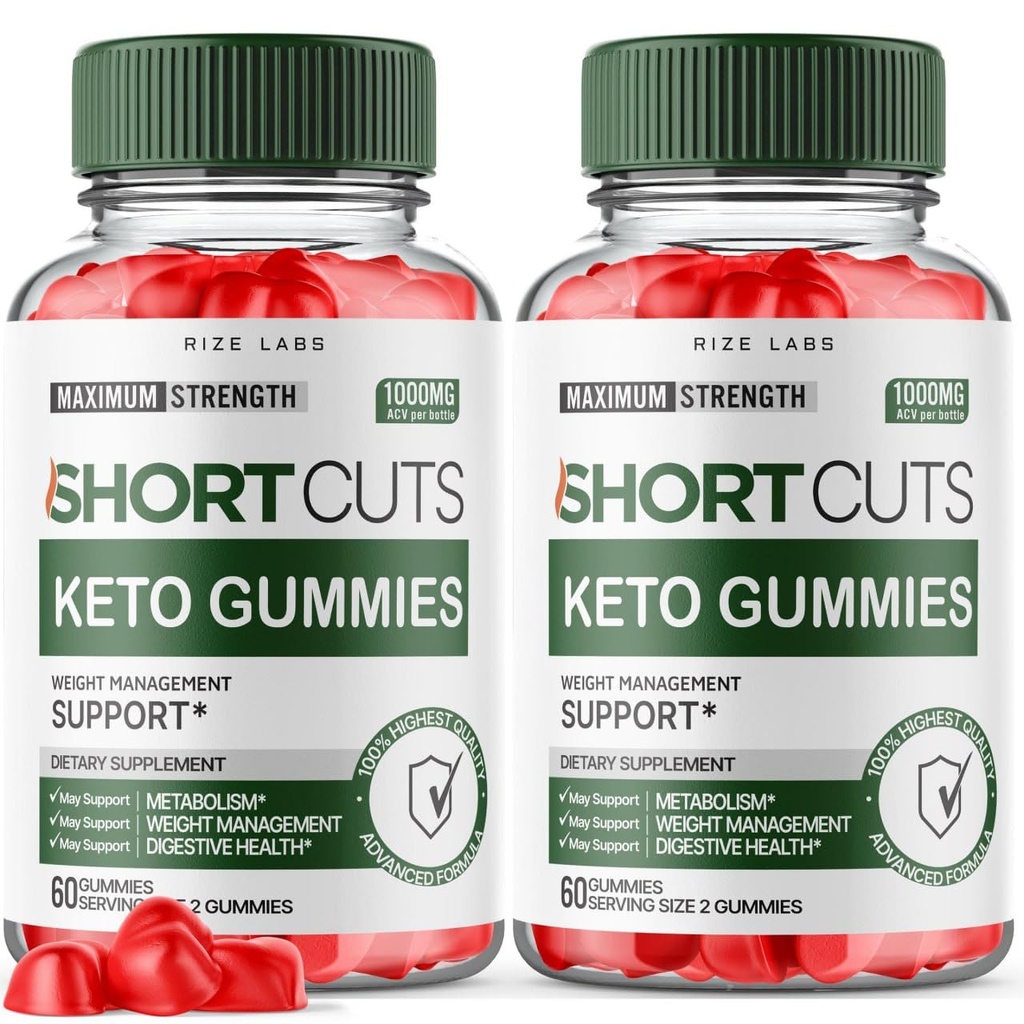 rize 实验室快捷键 Keto Gummys, 快捷键 Keto for Advanced Wight Loss, 快捷键 Keto ACV 能源和代谢学补编, 短剪 Gomitas Review (120 Gummys) (Pack of 2)