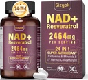 NAD Supplement, Liposomal NAD+ Supplement with Resveratrol, NAD Resveratrol Supplement - Boost NAD+ for Aging Defense, Energy, Focus - Ultra Antioxidant Capsules，167