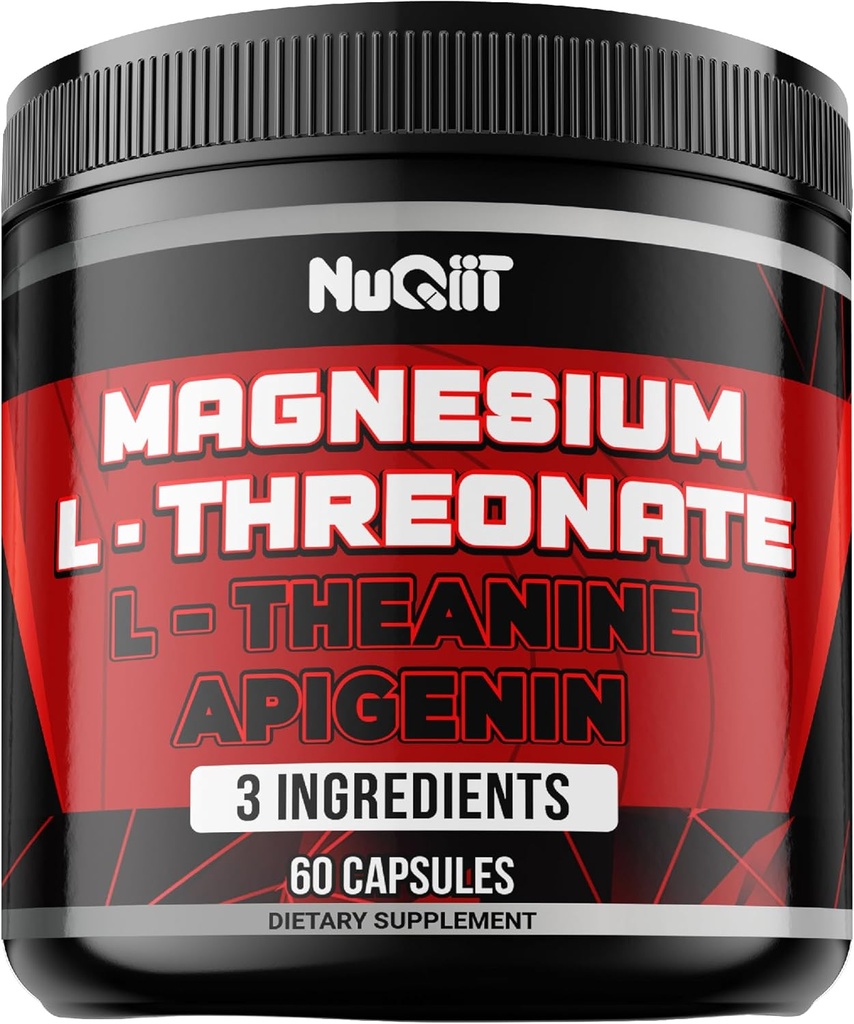 L-Threonate镁、L-THEANIN、Apigenin补充剂 -- -- 60个卡普尔 -- -- 致富、心智和脑健康方面令人印象深刻的好处 -- -- 10%