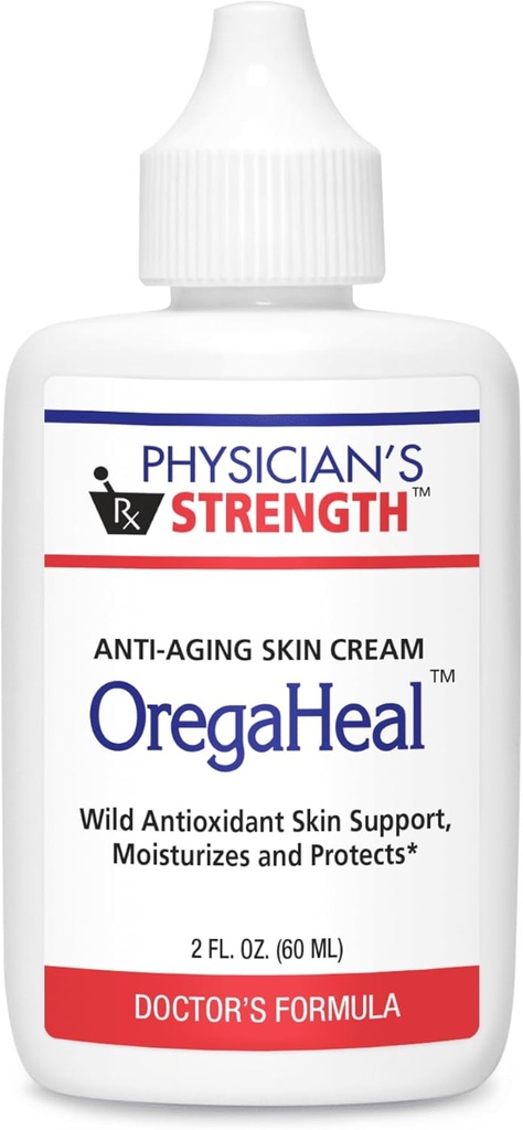 物理家的强性OregaHeal Cream - 2 fl oz - 抗衰老的皮肤 Cream - 野生抗氧化剂皮肤支持 - 摩斯ur和保护 - 适合所有皮肤类型