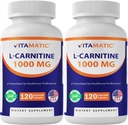 维生素L-Carnitine Fumaate 1000毫克 - 120 蔬菜罐头(2瓶)