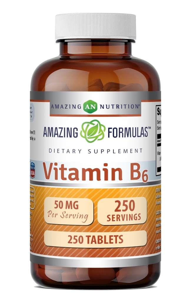 神奇的维生素B6 Pyridoxine 50mg 250 平板电脑 Supplements QQ 非 GMO QQ Gluten Free QQ 在美国制造