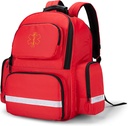 Trunab First Responder Bag 创伤背包空置,医疗急救箱 存储跳袋包 用于EMT,EMS,警察,消防员,安全官员 - 专利设计红色