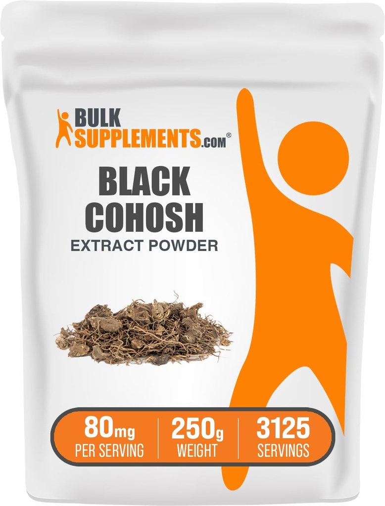 Bulk Assupports.com Black Cohosh 提取粉末 - 来自Black Cohosh Root,草药补充剂 - Vegan & Gluten Free,每架服役80mg, 250g (8.8 oz) (Pack of 1)