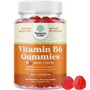 成人有活力维生素B6 Gummys - 男子和妇女有活力维生素B复合体 神经系统支持Mood & Immune系统 - Vegan Pyridoxine Chews for Energy & Demobolism - 30 Ct