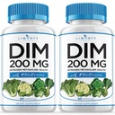 DIM 补充200mg - DIM Diindolylmethane + BioPerine - 雌激素平衡,Hormone更年期减量,Acne治疗,Vegan - 120 计数