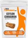 Bulk Assupports.com 肉桂巴克提取粉末 - 锡兰肉桂补充剂,草药补充剂 - Vegan & Gluten Free,每服1.2g,500g(1.1磅)(包1)