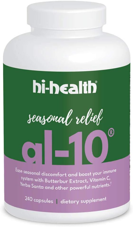 Hi-Health AL-10 季节性救济 天然非昏睡的助推器,240卡普尔