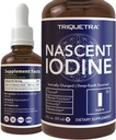 Nassic Iodine Supplement 400 services, Glass Bottle, Vegan, 1800 mcg - 600 mcg 每滴 - 纯,清色 - 支持甲状腺体健康,能量,豁免和代谢(2 oz.