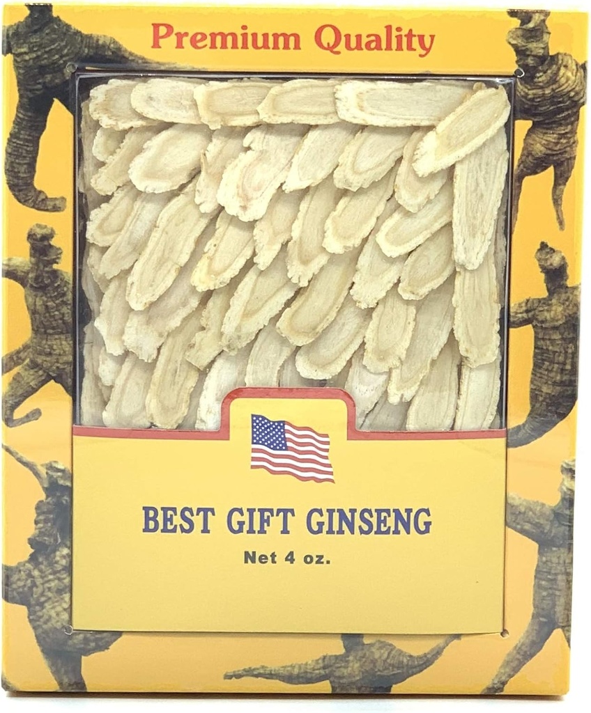A级+手部分美国Ginseng Slice 中型 4oz 专栏