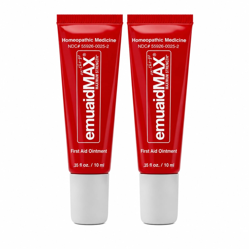 EMUAIDMAX 直肠风疹治疗膏 – 强力天然直肠和Toenail Fungus 治疗阻滞性真菌感染,减少痒和不适,On-the-Go大小,0.35oz, 2 Pack