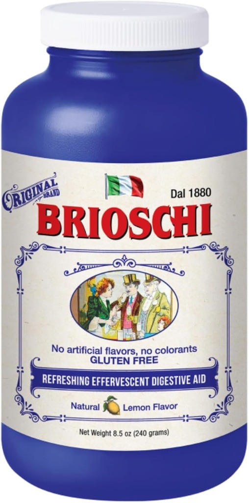 Brioschi 意大利柠檬火焰 Effervescent Heartburn, Upset 胃,酸消化不良,8.5 oz瓶