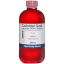 True Colloidal Gold – 25 ppm - 99.99+% 纯度 - 250 mL (8.45 Fl Oz) in Clear BPA-Free塑料瓶 - 美国制造