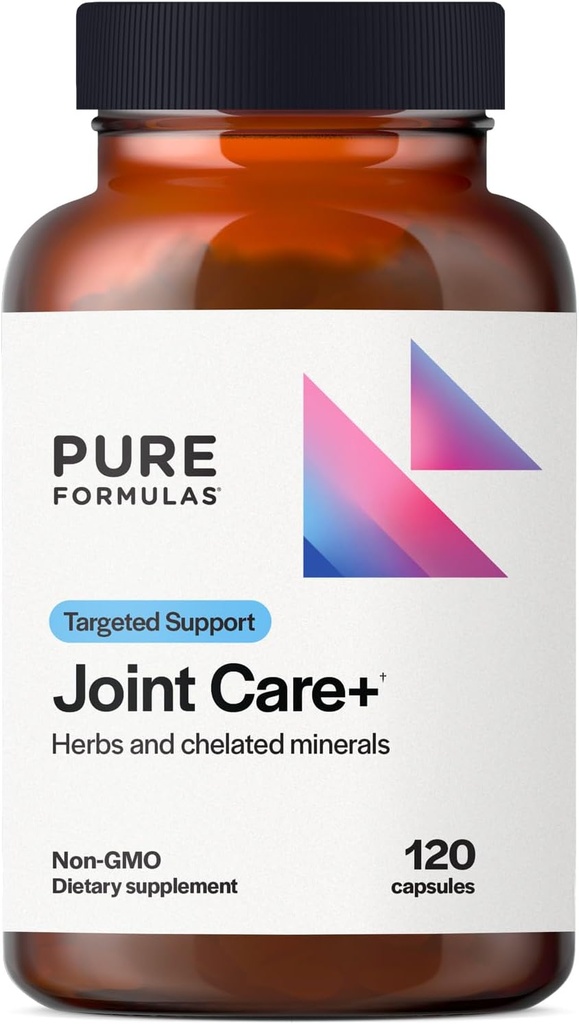 PureFormulas 联合护理+ - 含Hyaluronic酸、Glucosamine、MSM、Green Lipped Mussel、Turmeric & More - 成人非GMO公式的Premium联合支助补充(120卡普尔)