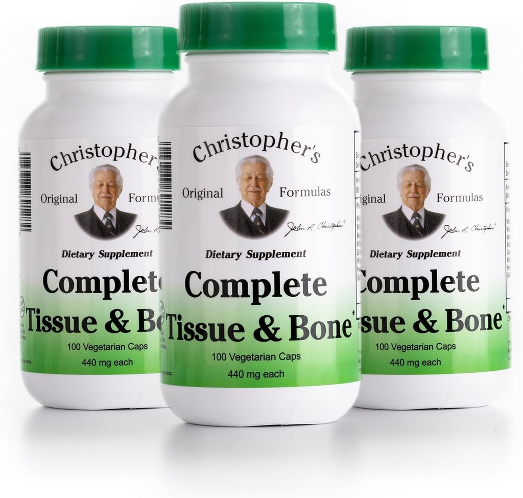 Christophers Profiles博士 完整组织与骨骼,440mg,100 Capsules(3包)