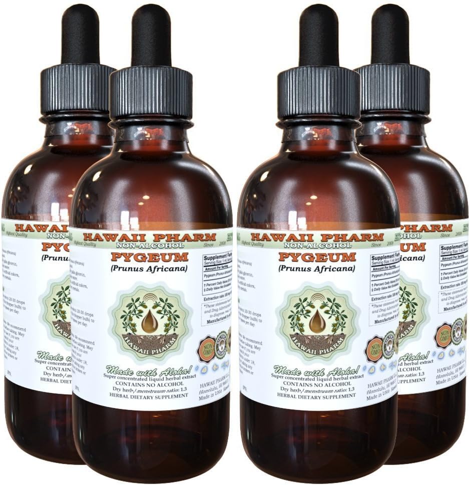 非洲樱桃 Py无酒精液体提取,非洲樱桃 Py(Prunus Africaa) Bark Glycerite Natural Herbal Supplement,夏威夷药典,美国4x4 oz