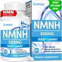 NMNH(Dihydronicotinamide mononucleotide) NMN替代补充剂,500 mg/service NAD 添加剂 NAD+ 水平,用于抗衰老、能源、豁免、焦点、60维冈卡普尔