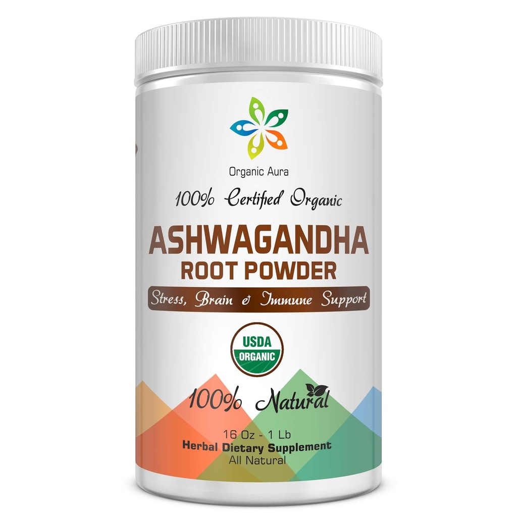 经认证的有机Ashwagandha根粉 16Oz - 1Lb. 自然应激,大脑和免疫支持. 加强总体健康。 原始超级食品。 100%天然草药
