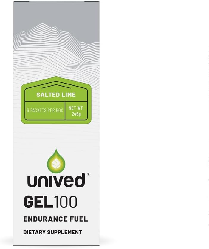 单色Gel 100 - Vegan Energy Gel for Endurance Athletes Runles & Cyclists - 100kcal - 盐酸Lime - Pack of 6