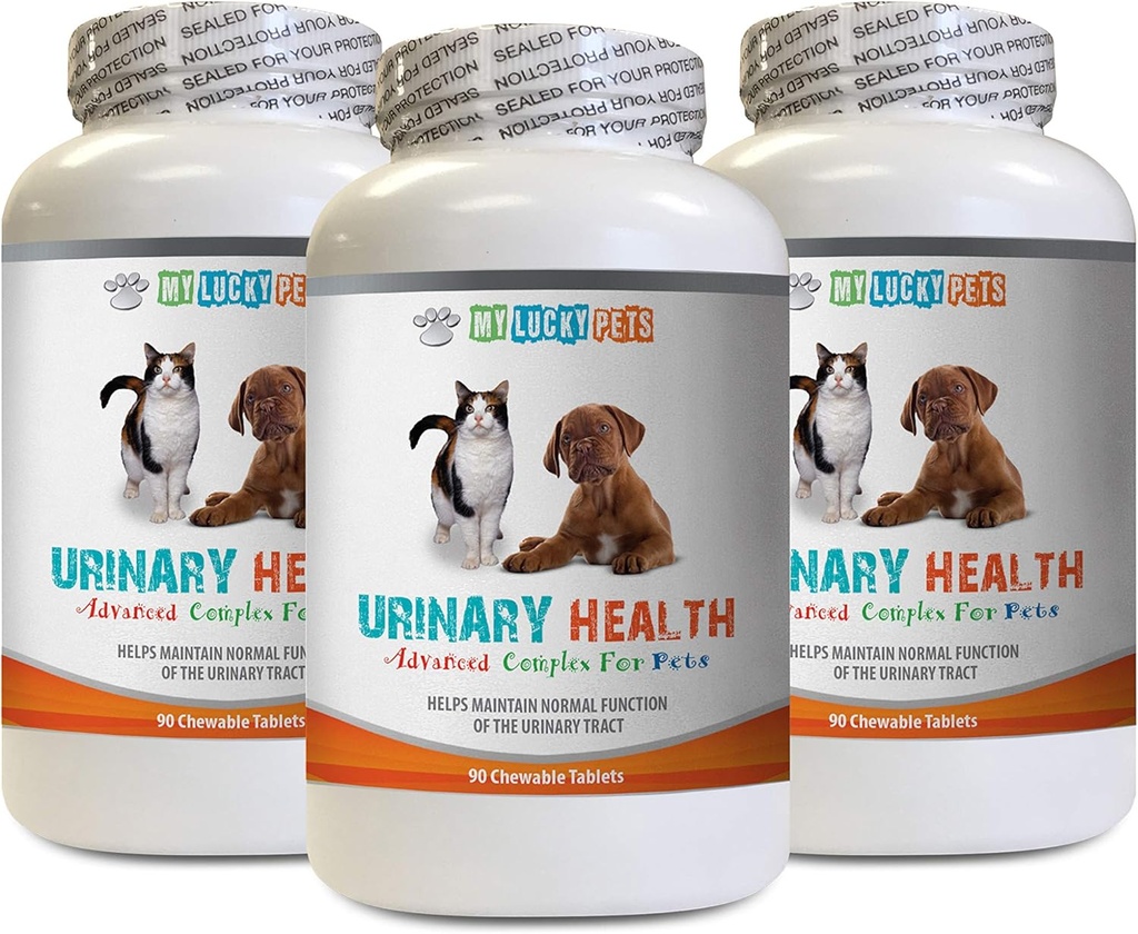 猫 Urinary vitami - 宠物 Urinary 健康综合体 - 用于狗和猫 - 高级Bladder支持 - Cranberry Relief for Cats - 3瓶(270 treats)
