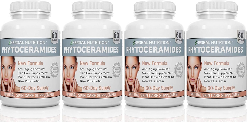 草药营养 Phytoceramides 水稻,以Biotin维生素A C D和E为原料,4瓶包装40毫克