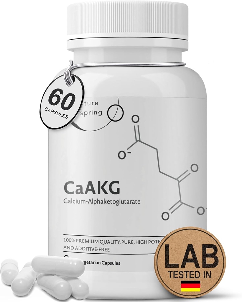 CaAKG 补充剂(Alpha Ketoglutarate)(每2枚Capsule Service,60枚Capsules). 支持细胞能量