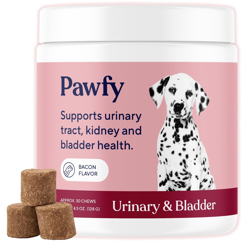 Pawfy Dog UTI Supplation QQ Cranberry & D-Mannose for Urinary Tract & Bladder Health 高龄狗的梦想 QQ尿道感染控制 狗维生素和补充剂 - 30 Chews