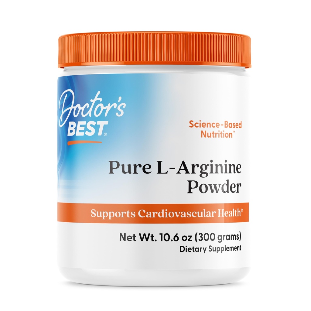 最佳纯L-Arginine粉剂-L Arginine Supplements for Men & Women, 支持硝氧水平和心脏健康,血液流动支持,Gluten Free, Vegan, Non GMO - 10.6 oz