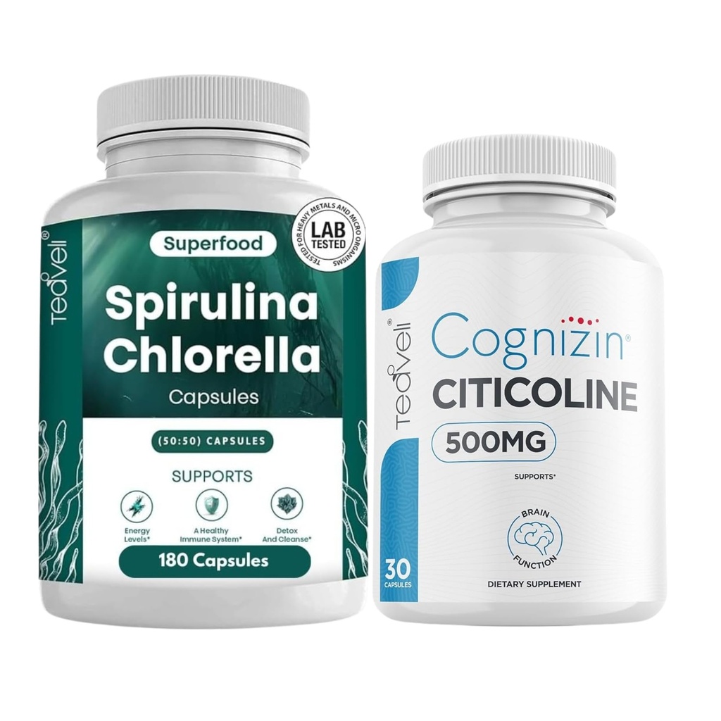 配有Spirulina 氯乙烯的Citicoline