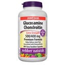 Webber Naturals Glucosamine Chondroitin 含有维生素D3,额外强度,500/400毫克,Premium Formula,300 轻松的吞胶囊