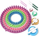 READAEER 轮式编织 Looms 设置手工业工具,配有 Hook Needle 和 Pompom 制作器