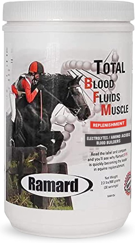 拉马德肌肉增生与血液增生 赛马 - Equine Electrolytes,血液增生,肌肉增生,Probiotics - 高性能粉末增生剂 - 2.3 lbs Jar (Size: 2.3 lbs)
