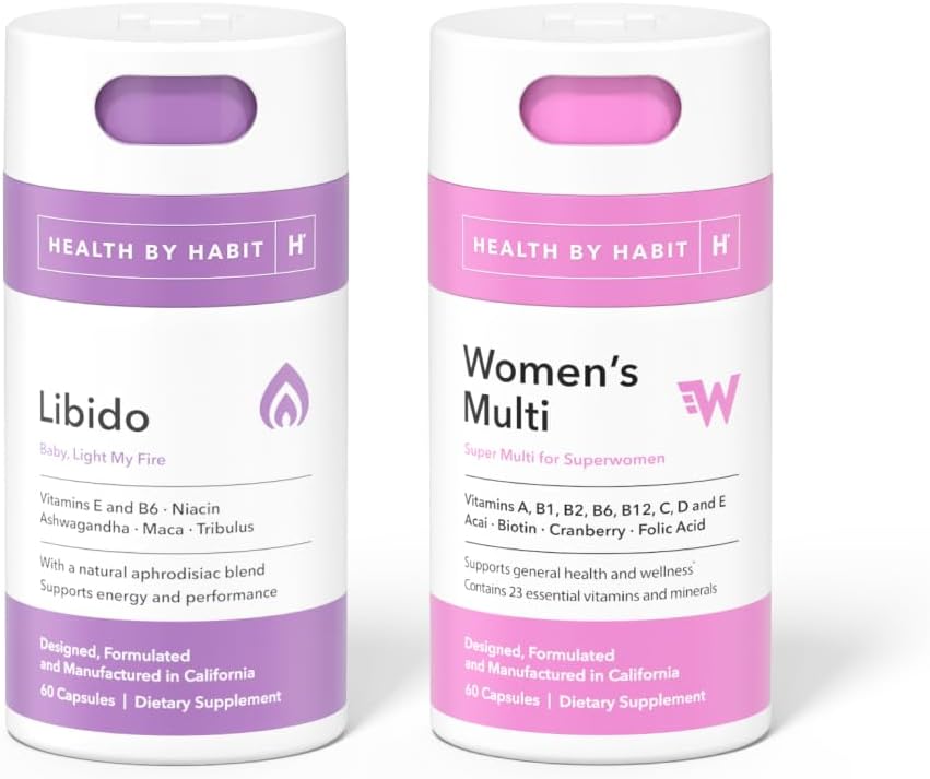 Habit Feel yourself Kit - Libido Blend(60 Capsules) & Women's 多份补编(60 Capsules),非转基因生物,无糖