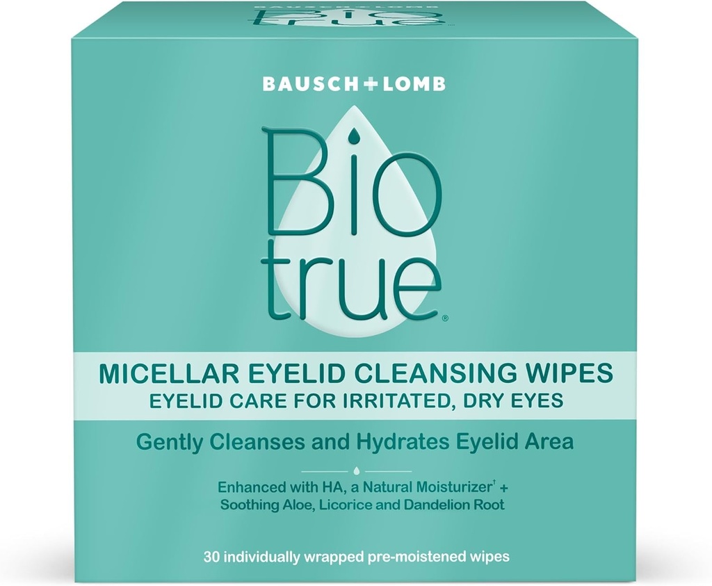 Bio truth Micellar Eylid Care for Irited and Dry Eyes cleansing wips, from Bausch + Lomb, Multi, 30 Counters 互联网档案馆的存檔,存档日期2013-03-02., p.