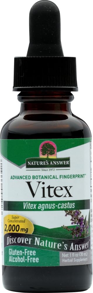 Nature's Answer Vitex Berry Holy Free 1 Ounce (2 Pack) 支持女性激素平衡 + 月经支持 + 月经与生育补充