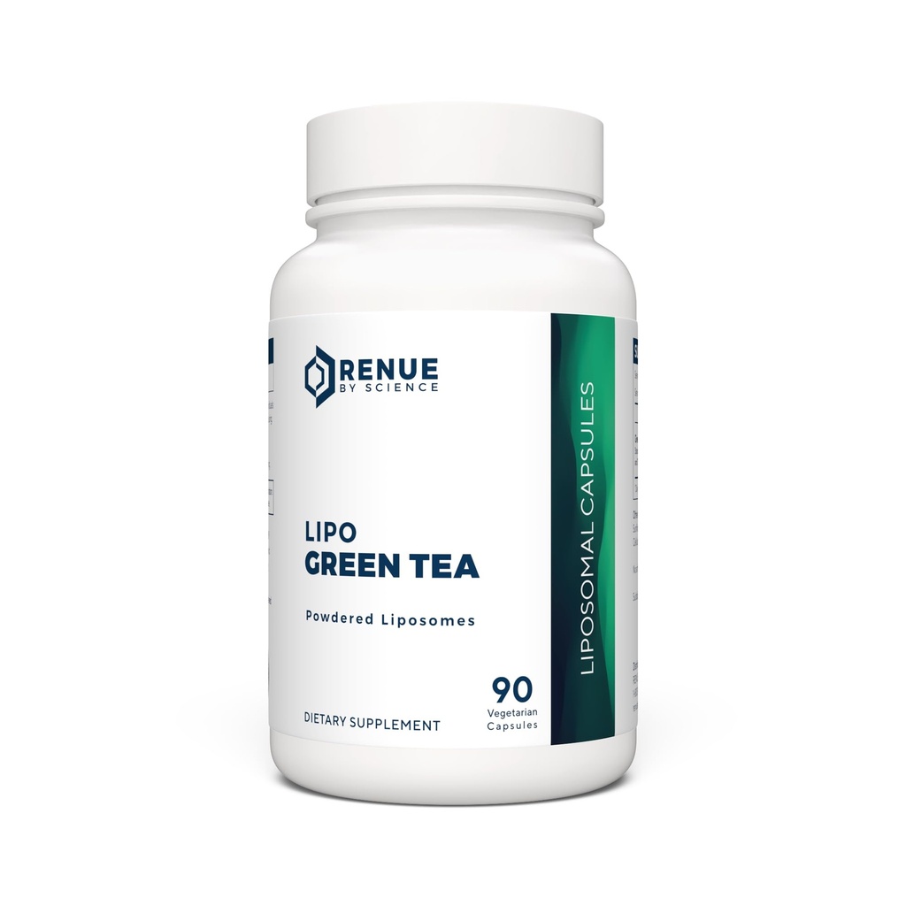 Renue By Science Green Tea Extract QQ 高强度 Liposomal Supplement 90 Capsules –75mg 绿色茶 / service – Non-GMO – & Third Party made in The America and Third Party Extracted.