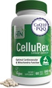健康 Thru营养 CoQ10 Plus PQ和Red Spinach QQ Cellurex 大脑循环能和Mitochondria功能支持优化剂 QQ 认证 Vegan QQ 非GMO(60包)