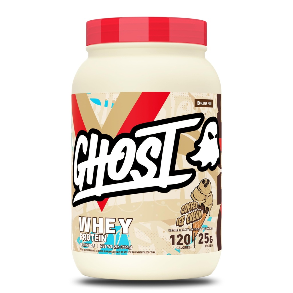 乔治 Whey蛋白粉,咖啡冰激凌 - 2LB, 25G of Protein - Whey蛋白蛋白混合剂 - 工作后适应和营养 摇摆,滑动,烘焙和烹饪 - Soy & Gluten - Free