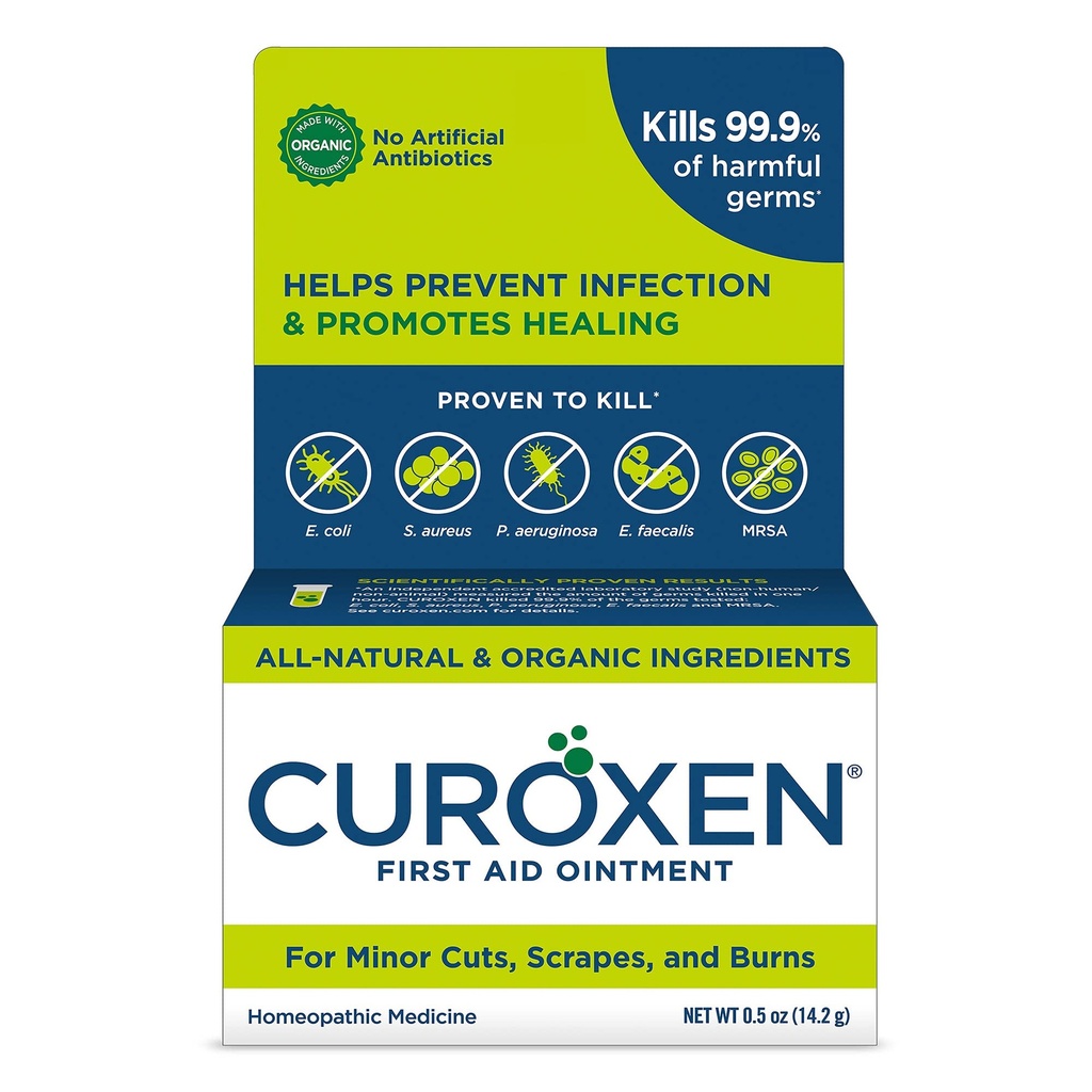 CUROXEN急救抗生素膏,0.5oz → 全自然和有机成份(0.5oz 垂直)