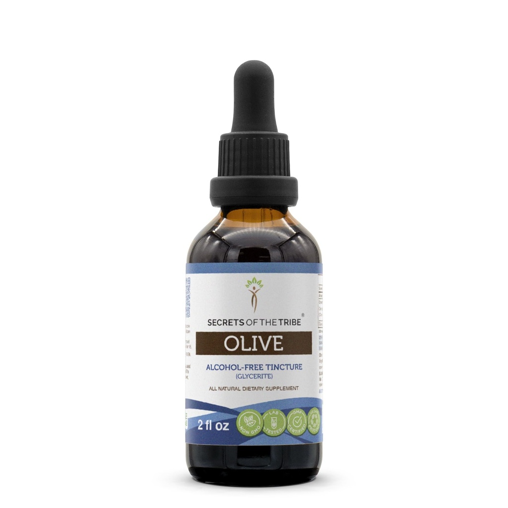 部落橄榄无酒精液体提取、橄榄(Olea Europaea)干叶(2 FL OZ)的秘密