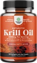 南极磷酸盐油 2000mg 软胶- Omega 3 Krill 石油补充剂,配有 EPA DHA & Astaxanthin- 第三方实验室测试 无胶体转基因或鱼味余酸 - 2个月