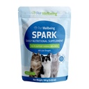 Petwelling Spark Daily Natureal Greens Superfood for Cats - 抗生素,预生素,消化酶,氨基酸,抗氧化剂,维生素D,Spirulina - 兽医-配方3.53 oz(100克)