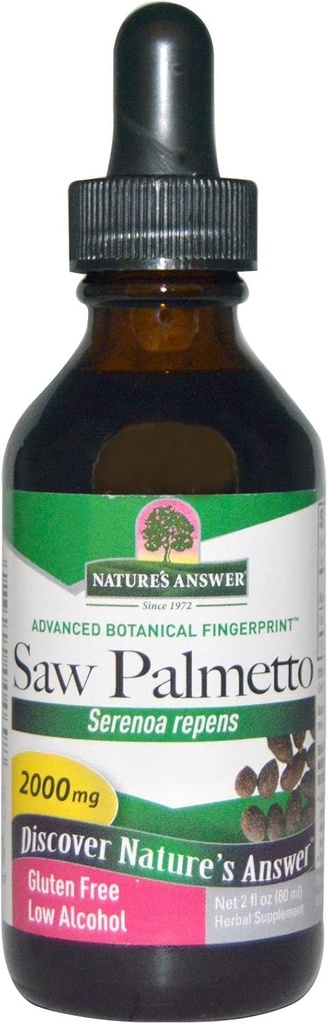 Nature's Answer Saw Palmetto Berry Extract 2 Fluid Ounce – 支持前列腺 – 自然尿道健康 – 促进毛发生长
