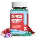 Saffron Supplements Gummys, Saffron Extraction for Authority Mood & Calm Nerve, Boost Energy, with Garcinia Cambogia, Vitamin A, B12, Rhodiola Rosea - 60 Gummys (英语).