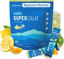 Nello Supercalm Drinking Mix - Ashwagandha KSM 66, Glycnate 镁和L-Thenine 补充,维生素D3 - Ashwagandha 根提取 - 聚焦和放松支持(20 旅行包) - 柠檬液