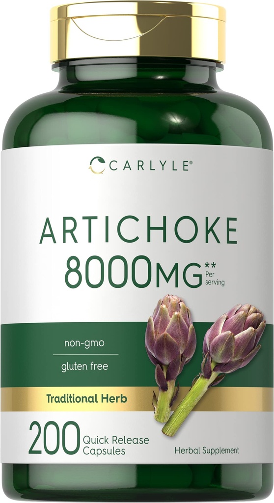 Carlyle Artichoke 抽取 Capsules 8000mg → 200 Counter → Non-GMO, Gluten 免费补编