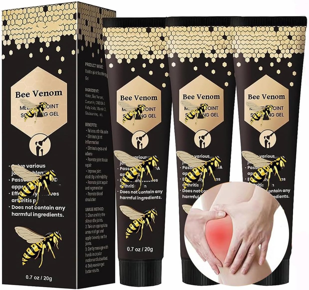 蜜蜂 Venom Relief Cream, 联合和肌肉苏打蜜蜂 Venom Cream, Newzealand 蜜蜂 Venom Gel (B)