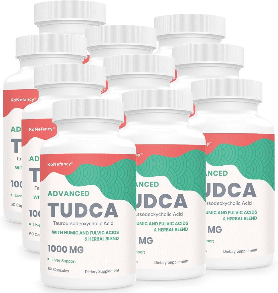 TUDCA Liver 补充1000mg - 600 Vegan Capsules, Millk Tetle Herbal 混合剂 Fulvic 和 Humic Acid 用于肝脏,Digestive 健康