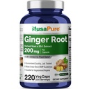 NusaPure 姜根盖 20:1 提取物,200毫克,每瓶Veggie Caps 4000毫克 220 计数 | 非GMO