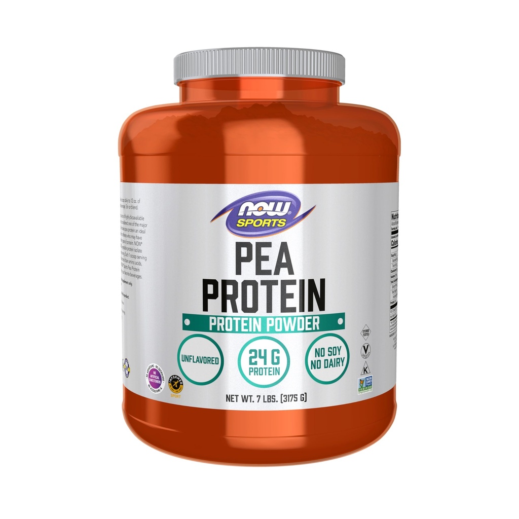 Now Foods Sports 营养, Pea蛋白 24 g, 快速消毒,无味粉, 7-pound